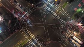 交管的空拍畫面相當壯觀。（圖／警方提供）