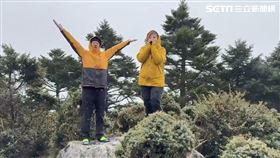 嘉明湖,下雪,嘉明湖山屋,台東（圖／翻攝畫面）