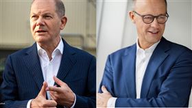 德國，蕭茲（左），梅爾茨（右）。（圖／翻攝自Olaf Scholz臉書、Friedrich Merz X平台）