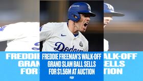 ▲佛里曼（Freddie Freeman）世界大賽首戰擊出的再見滿貫砲以156萬美元賣出。（圖／翻攝自Sportsnet推特）