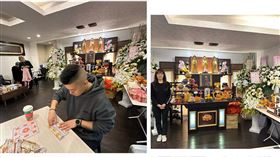 林姿佑在父親林照雄靈堂弔唁（圖／翻攝自臉書）