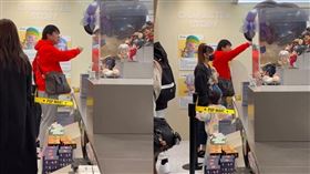  紅衣男怒嗆「泡泡瑪特」店員 （圖／Threads@wei.wei.chen 授權提供）