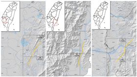 經濟部地礦中心公告3案活動斷層地質敏感區。圖/經濟部地質調查及礦業管理中心官網