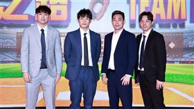 ▲世界12強籌拍電影，林安可、陳冠宇、林岳平、郭俊麟出席活動。（圖／威剛科技提供）