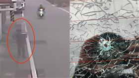 報警抓自己？花蓮男睡一覺「愛車擋風玻璃全碎」留彈孔　真相曝光全傻了。（圖／翻攝畫面）