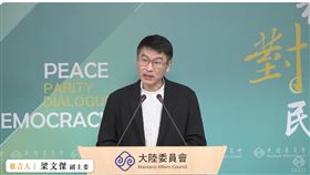 陸委會副主委兼發言人梁文傑。（圖／翻攝陸委會直播）