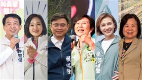 2026高雄市長國民黨立委柯志恩、民進黨立委賴瑞隆、林岱樺、邱議瑩、許智傑，以及前勞動部長許銘春。（圖/翻攝自當事人臉書）