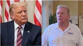 川普近日現身佛羅里達州棕櫚灘一家俱樂部，髮型看起來似乎不太一樣。（圖／翻攝自白宮臉書、@michaelsolakie X）