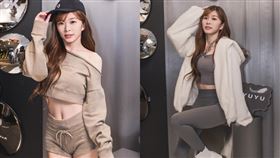 林穎樂辣曬川字腹肌與青春健美曲線。（圖／翻攝自ninalin1231 IG）