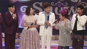 陽帆（左）、洪榮宏、張瀞云以及白冰冰一起同台。（圖／民視提供）