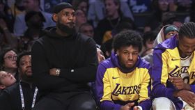 ▲詹姆斯兒子布朗尼（Bronny James），正在NBA G聯盟打拚。（圖／美聯社／達志影像）