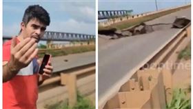 巴西大橋崩塌　（圖／翻攝自X＠BNO News）
