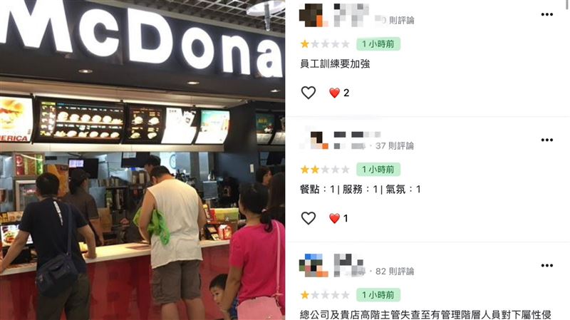 麥當勞女員工爆性侵亡　網刷1顆星：拒吃