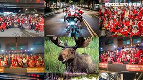 獨家／鐵漢柔情現街頭！「迷路小跑」10周年50位重機聖誕老公公發糖送暖（圖／CRC台北市美式重型機車協會提供）