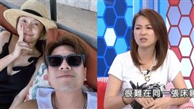 六月、李易。（圖／翻攝自《新聞娛樂通》、六月Threads）