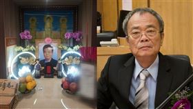 賴朝崙有別其他政治要角隆重排場，遺照擠在小小靈位。（圖／翻攝自民雄大代誌臉書）