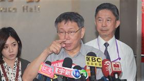 柯文哲受訪　記者李依璇攝影