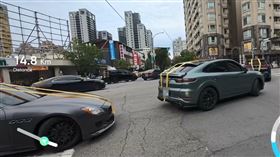 送葬車隊,億元,豪車,法拉利,瑪莎拉蒂,違規,台中（圖／民眾提供）