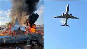 濟州航空7C2216班機「鳥擊瞬間」畫面曝光。（圖／翻攝自「青蜂俠Bee」微博）