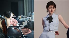 趙露思當時送醫畫面眼神呆滯嚇壞陸網。（組合圖／翻攝自微博）