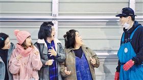 嚴藝文（左三起）與鍾欣凌沒認出宋偉恩直呼好丟臉（圖／桂田文化藝術基金會、桂田文創提供）