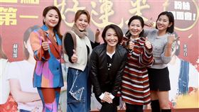 侯怡君、謝瓊煖、蘇晏霈、賴慧如、米可白出席粉絲見面會。（圖／民視提供）