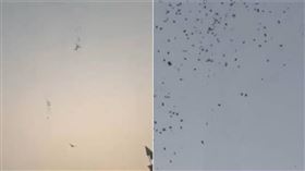 巴基斯坦一名父親為了慶祝兒子娶得美嬌娘，竟在婚禮當天租來一架輕航機，大手筆在空中撒下百萬鈔票，浮誇排場令人嘆為觀止。（圖／擷取自X）