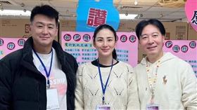 張天霖（左起）、洪小鈴受尹昭德之邀做公益。（圖／翻攝自張天霖臉書）