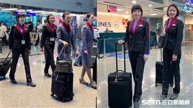 華航空姐新褲裝亮相，讓人耳目一新。（圖／翻攝畫面）