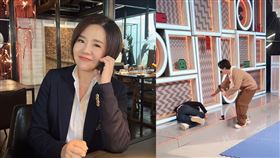 于美人錄影跌倒撞到頭。（圖／翻攝自臉書）