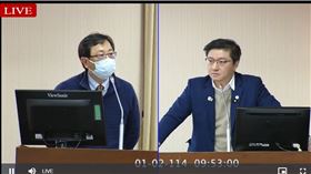 行政院秘書處處長徐益梁（左）備詢。（圖／翻攝立法院IVOD）