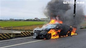 台南,火燒車,賓士,後壁