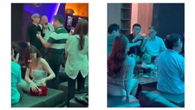 國民黨立委徐巧芯在臉書爆香肩辣妹伴「百億賭王」林秉文招待所嗨唱影片，陸委會副主委梁文傑也在場（右圖)。（圖／翻攝徐巧芯臉書）