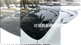 元旦出門開太慢　台中男遇暴力男棒球砸車（圖／翻攝畫面）