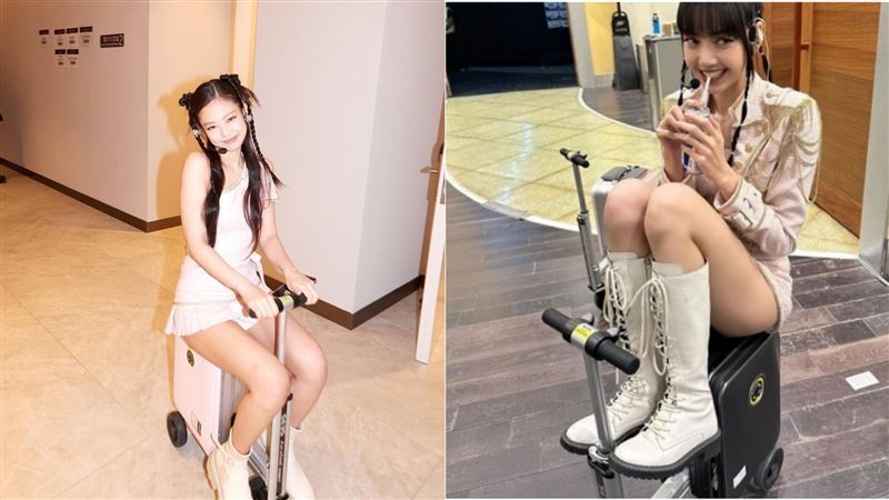 韓國女子天團BLACKPINK曾在演唱會騎著電動行李箱出場，事後引發粉絲瘋搶。（圖／翻攝自IG）