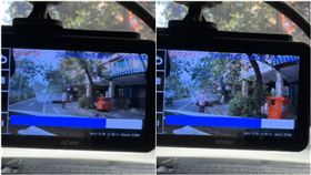 阿姨「人肉佔位」嗆聲年輕人不懂尊重，不讓人停車。（圖／爆料公社）