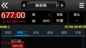 熱門股／藥華藥新藥試驗大捷！12月營收狂飆歷史新高　股價跳空漲停（圖／翻攝自三竹資訊）