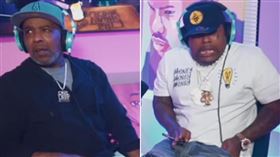 差點出人命！歌手「手插口袋」下秒槍枝走火　主持人淡定：誰中彈了（組合圖／翻攝自YouTube 1 on 1 W/ Mike D podcast）