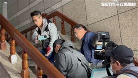 邱軍前往基隆地檢署應訊，藉以釐清車禍過程。（圖／翻攝畫面）