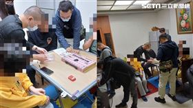 林員以女友家作為賭場，警方攻堅人贓俱獲。（圖／翻攝畫面）