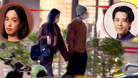 胡宇威、陳庭妮被本刊直擊一起勾手散步回家，夫妻互動超甜蜜。（圖／本刊攝影組）