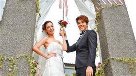 「真愛CP」胡宇威和陳庭妮2023年7月於美國登記結婚。（圖／三立提供）