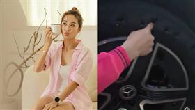 夏語心國道發生爆胎驚魂。（圖／翻攝自夏語心臉書）