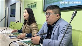 ▲民進黨團幹事長吳思瑤、書記長蔡易召開輿情回應記者會。（圖／記者高逸帆攝影）