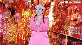 張秀卿逛春聯大街。（圖／記者鄭孟晃攝影）