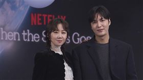 《問問星星吧》李敏鎬、孔曉振、吳正世與韓知㒚。（圖／Netflix提供）