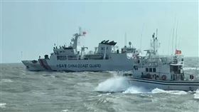 4中國海警船元旦後首度侵擾金門海域海洋委員會海巡署金馬澎分署指出，第12巡防區9日上午偵獲4艘中國海警船同時出現在金門南方海域，立即指揮線上巡防艇前推至限制水域線上監控應對；這是元旦以來中國海警首次侵擾金門海域。（海洋委員會海巡署金馬澎分署提供）中央社記者吳玟嶸傳真  114年1月9日