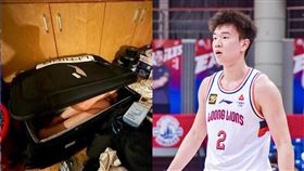 中國,職籃,CBA,廣州龍獅隊,張興亮,行李箱,宿舍,禁賽（圖／翻攝自微博）