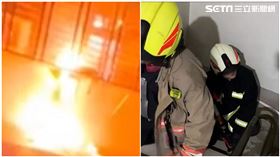 火災,水線,公寓,汽油,陽台,警消,基隆