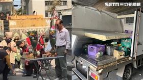 貨車冰櫃削掉落地，事實上同個涵洞去年3月才發生遊覽車誤闖，造成1死15傷。（圖／翻攝畫面）